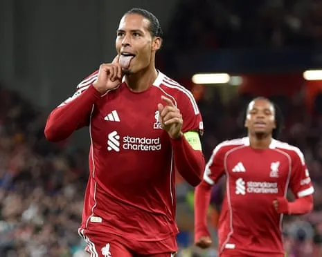 Van Dijk scores last-gasp decisive goal versus Spanish giants